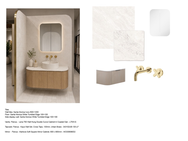 Santa Monica Ivory Interior Design Mood Board by CRD Design