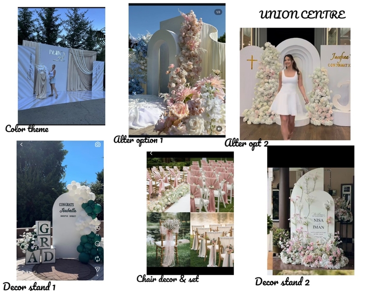Event Timi - Union centre Interior Design Mood Board by Oeuvre designs
