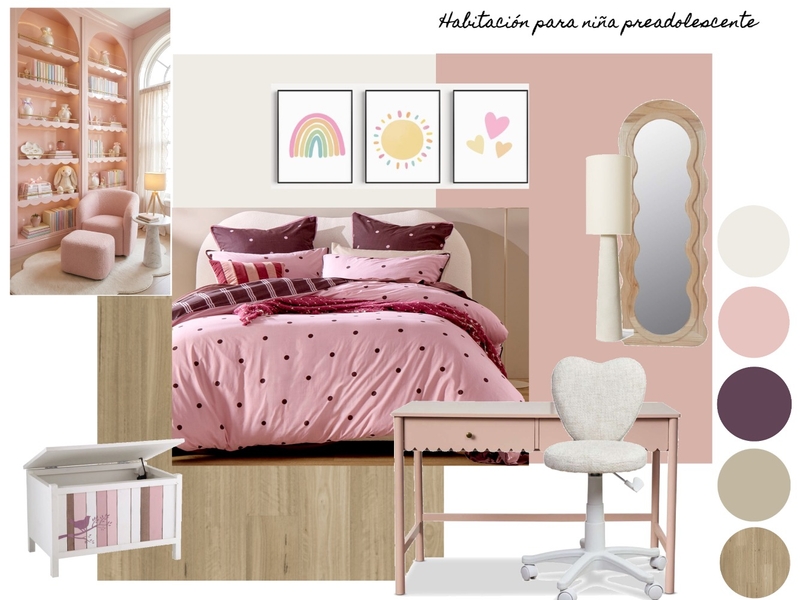 Teen Bedroom TP1 Diseño N1 - 2026 Interior Design Mood Board by lali.cabre Teen Bedroom TP1 Diseño N1 - 2026 Interior Design Mood Board by lali.cabre