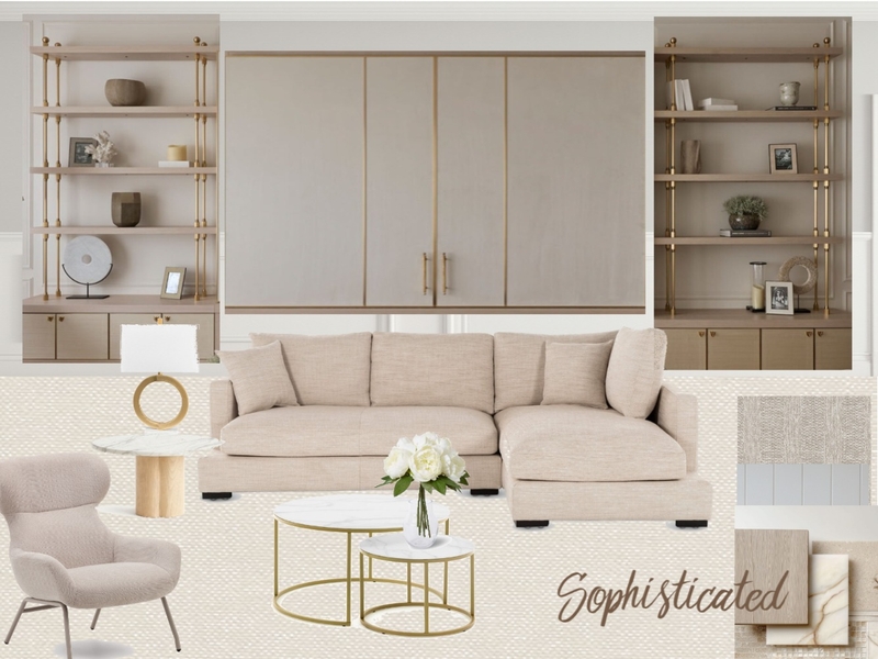 Client A Living Room Interior Design Mood Board by Bonnieho