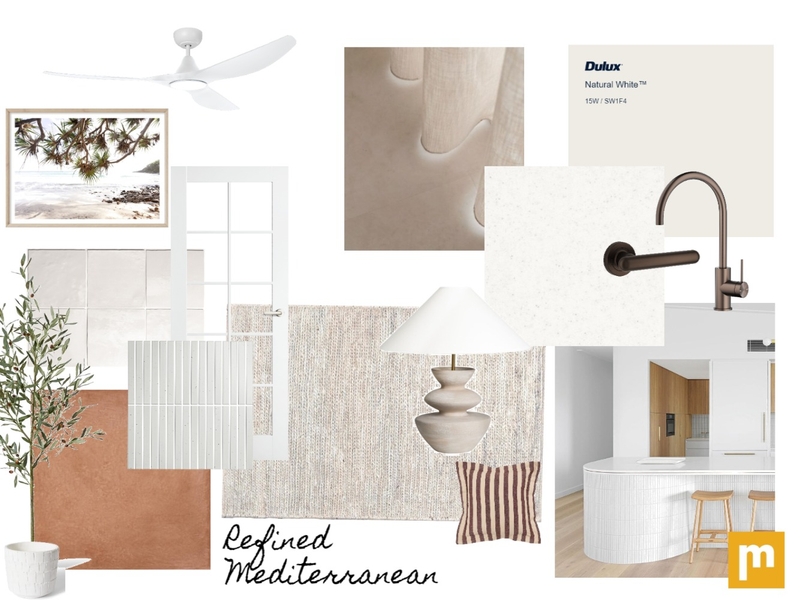 Refined Mediterranean Interior Design Mood Board by Morrissey Blinds & Interiors - Home Styling Refined Mediterranean Interior Design Mood Board by Morrissey Blinds & Interiors - Home Styling