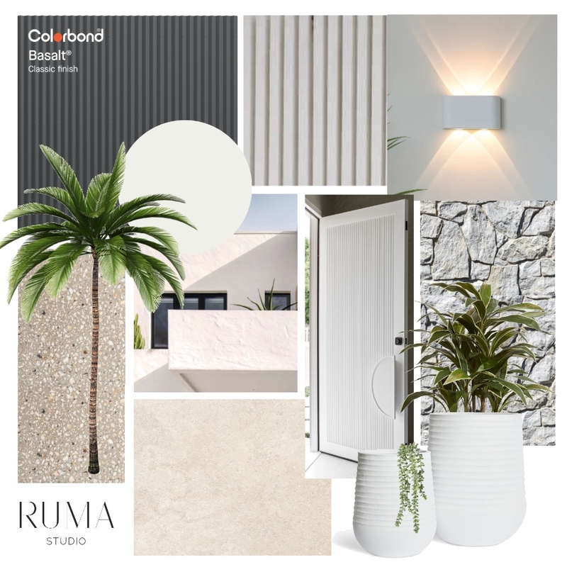 Meadow House - Exterior Interior Design Mood Board by Ruma Studio