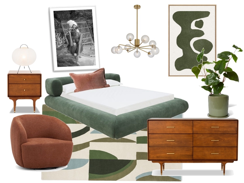 Mid Century Modern Inspired Interior Design Mood Board by RB Interior Design
