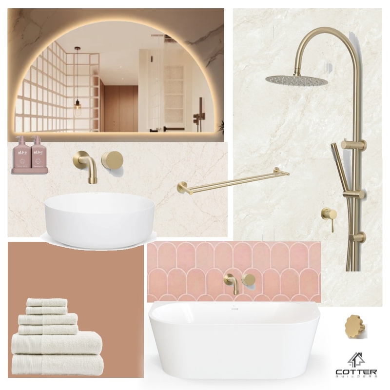 Amari - Main Bathroom Interior Design Mood Board by Cotter Builders