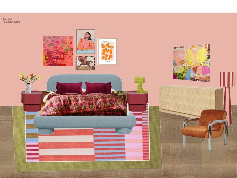 Eclectic Bedroom Interior Design Mood Board by kieraross