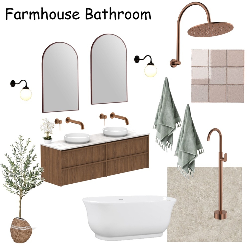 Farmhouse Bathroom Interior Design Mood Board by instyle_byrhi@outlook.com Farmhouse Bathroom Interior Design Mood Board by instyle_byrhi@outlook.com