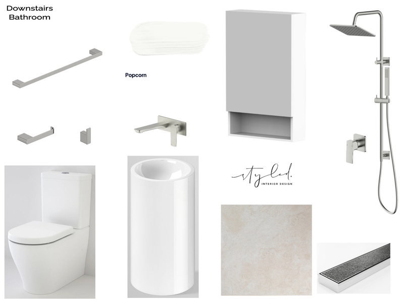 Julie & Tim - D/Stairs Bathroom Board Interior Design Mood Board by Styled Interior Design