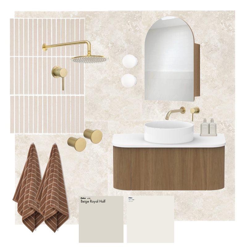 Newstead Bathroom - Concept A Interior Design Mood Board by Haus Studio Interiors Newstead Bathroom - Concept A Interior Design Mood Board by Haus Studio Interiors