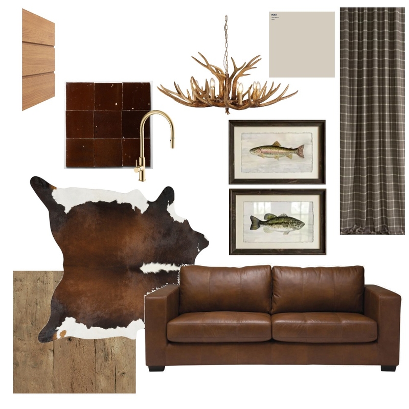 Redwood Creek Cabin Moodboard Interior Design Mood Board by Amanda Lutz