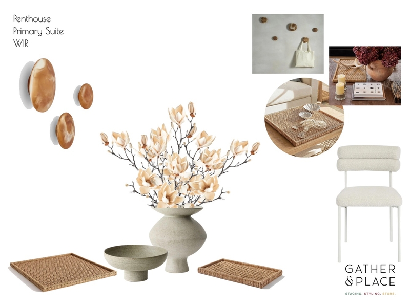 Penthouse Primary Suite WIR Interior Design Mood Board by Gather & Place