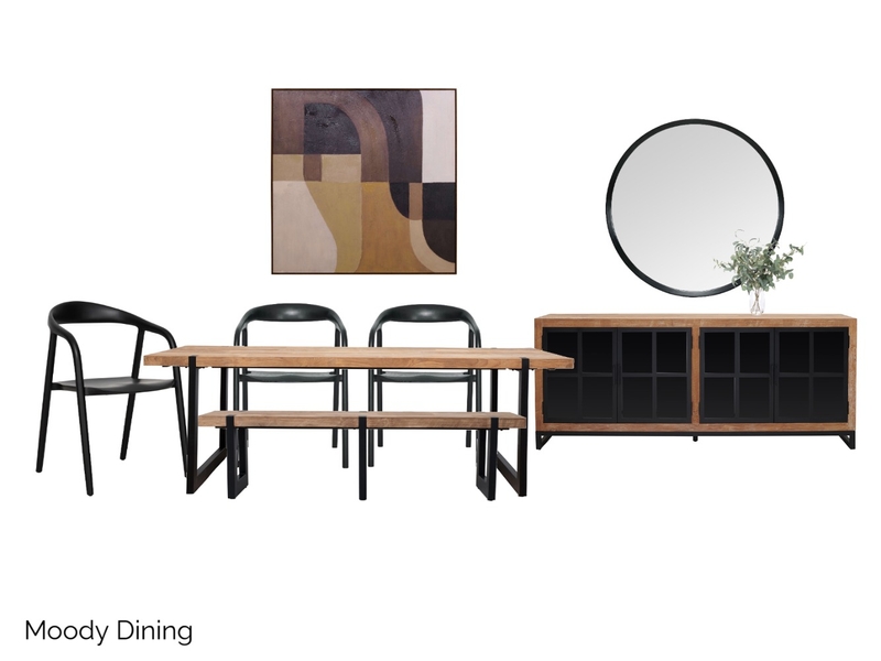Moody Dining Interior Design Mood Board by lauren-b