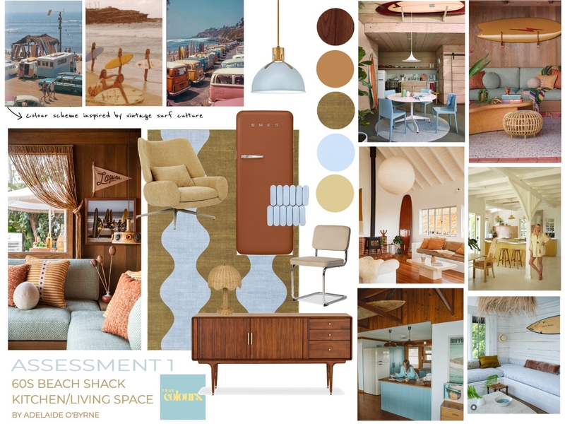 S6 A1 - 60S BEACH SHACK Interior Design Mood Board by addieobyrne S6 A1 - 60S BEACH SHACK Interior Design Mood Board by addieobyrne