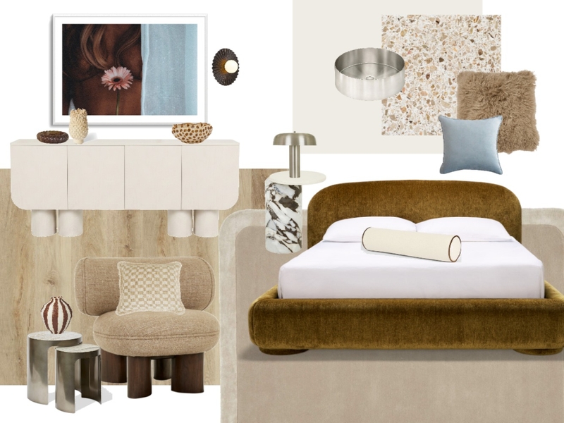 Bedroom + Bathroom Interior Design Mood Board by Genevieve Erougian Bedroom + Bathroom Interior Design Mood Board by Genevieve Erougian