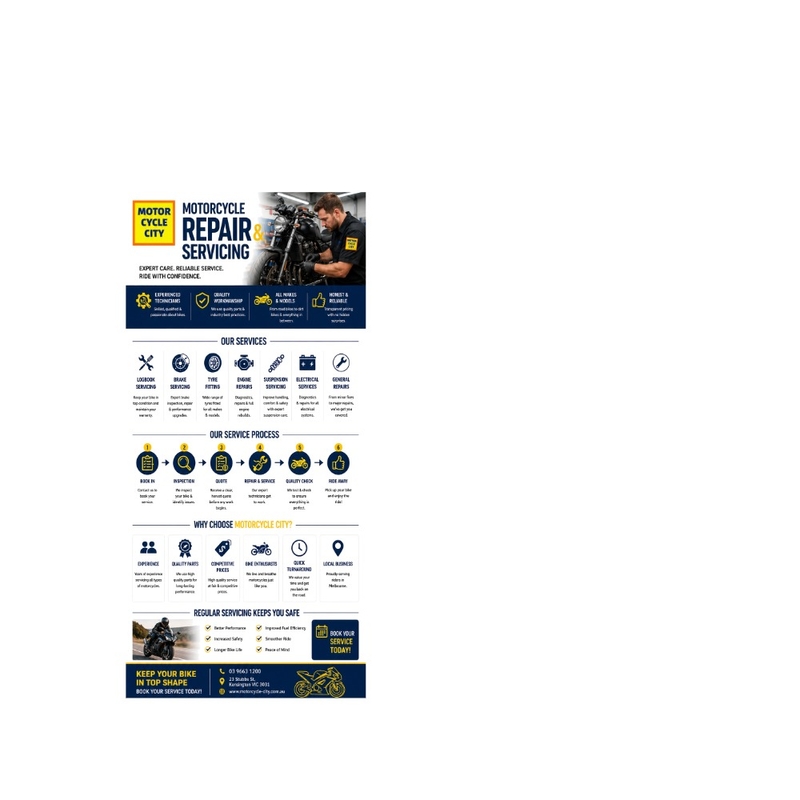 Expert Motorcycle Repair & Servicing | Motorcycle City Interior Design Mood Board by MotorcycleCity