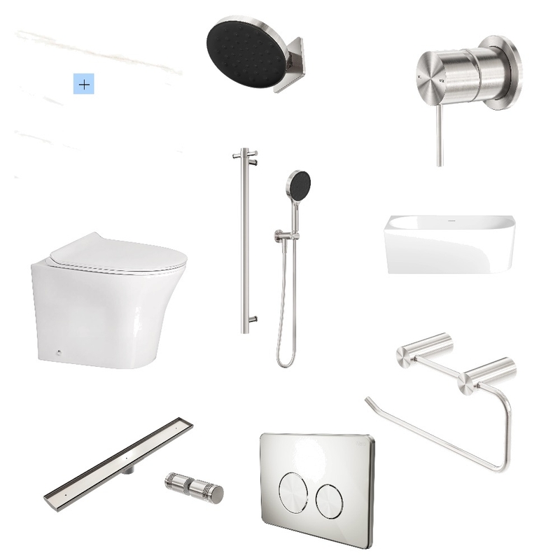 Zullo First Floor Bathroom Interior Design Mood Board by OuterSpace Living
