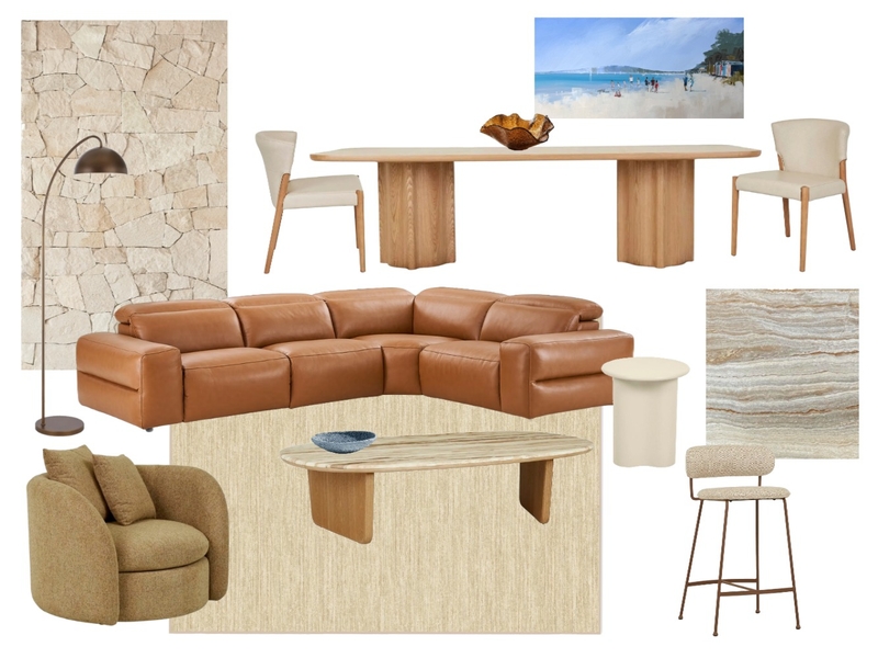 Safety Beach - Living & Dining Interior Design Mood Board by Interiors By Jive