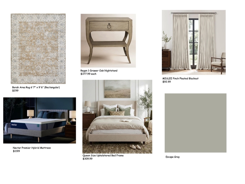Kathys Guest Bedroom Interior Design Mood Board by jackiesteward