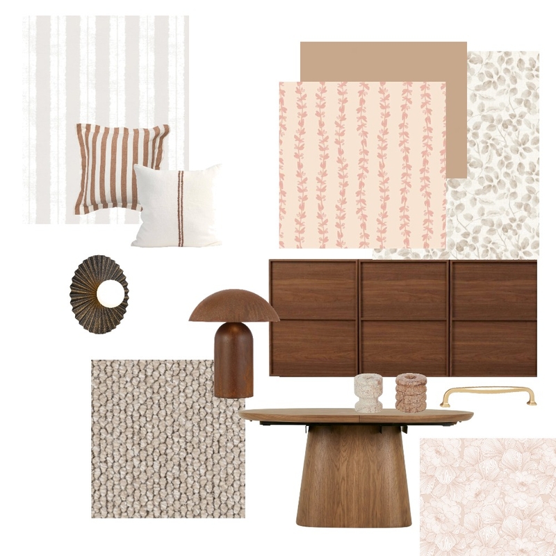 Walnut and Pink Interior Design Mood Board by ellie.sawyer317 Walnut and Pink Interior Design Mood Board by ellie.sawyer317