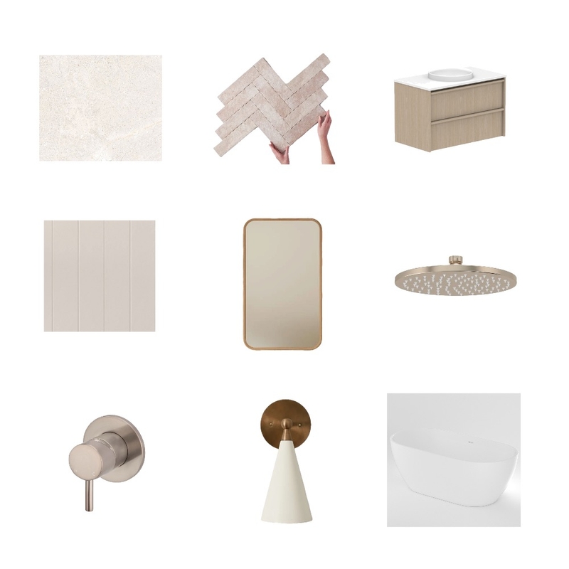 Wheeler Heights Bathroom Interior Design Mood Board by Dune Drifter Interiors