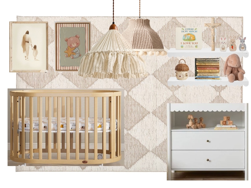 Natalie's baby nursery Interior Design Mood Board by Jess