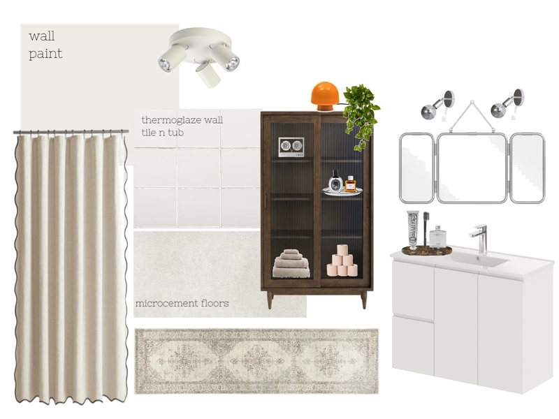 leanyer budget no demo bathroom Interior Design Mood Board by Sonya Ditto