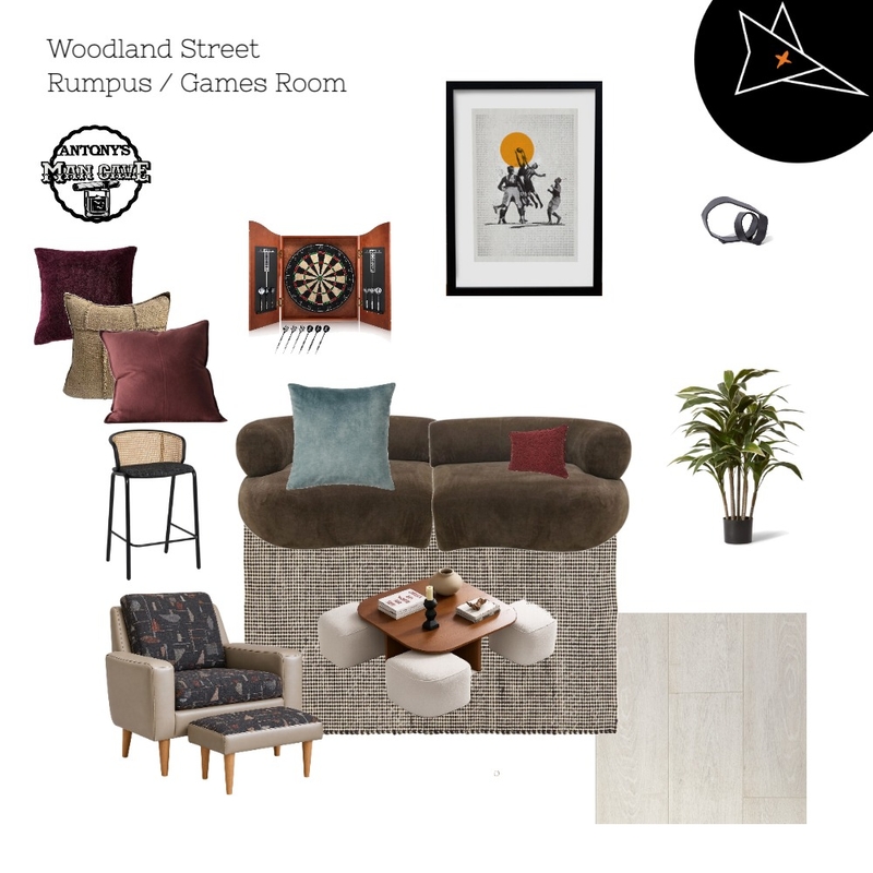 Woodland Rumpus / Games Room V4 Interior Design Mood Board by Fox + Ko Woodland Rumpus / Games Room V4 Interior Design Mood Board by Fox + Ko