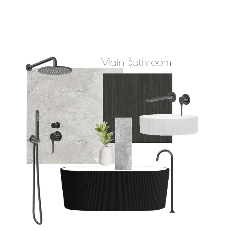 Woods_Main Bathroom Interior Design Mood Board by DmDesigns