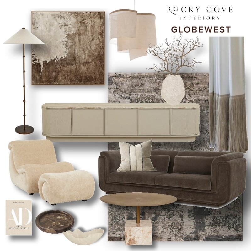 Rocky Cove x Globe West Interior Design Mood Board by Rocky Cove Interiors