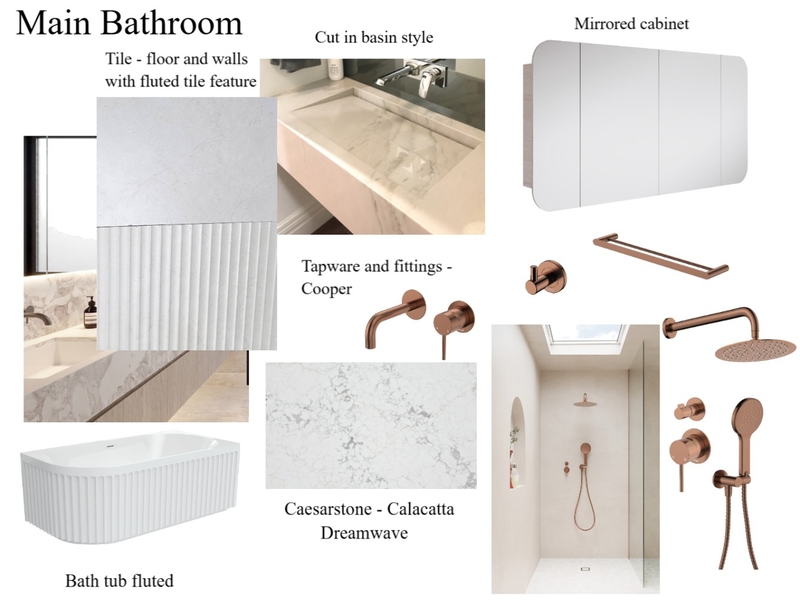 Main Bathroom Interior Design Mood Board by Coastal Design and Renovations