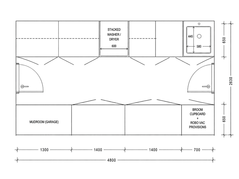 Mangan - Laundry Floor Plan Interior Design Mood Board by Styled Interior Design