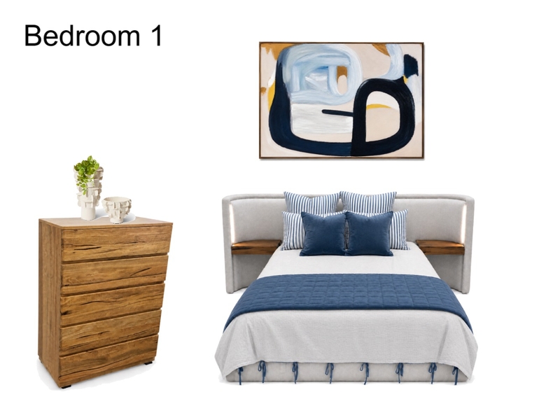 Bedroom 1 - Serene Interior Design Mood Board by SaksDesigns