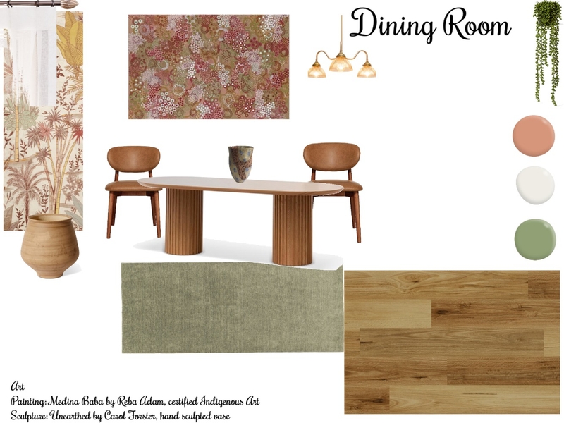 Dining Room Interior Design Mood Board by bel designs