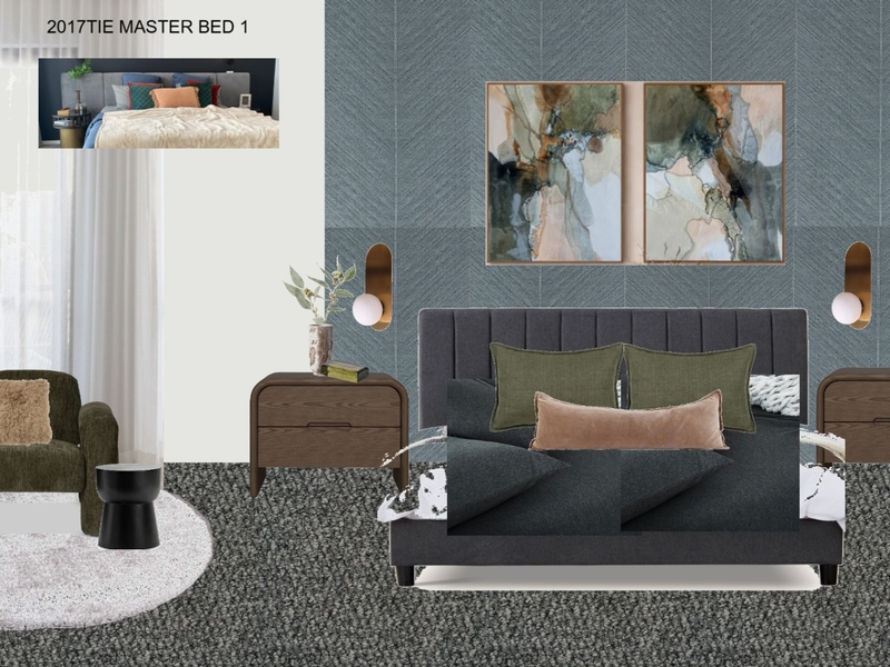 2017TIE MASTER BED 1 Interior Design Mood Board by Long Island Homes Pty Ltd