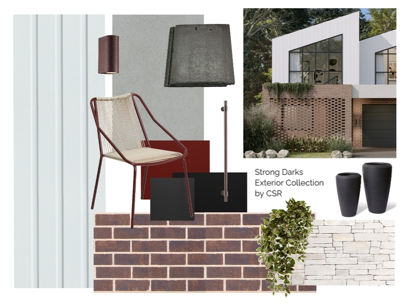 Strong Darks Exterior Collection Interior Design Mood Board by CSR Limited Strong Darks Exterior Collection Interior Design Mood Board by CSR Limited